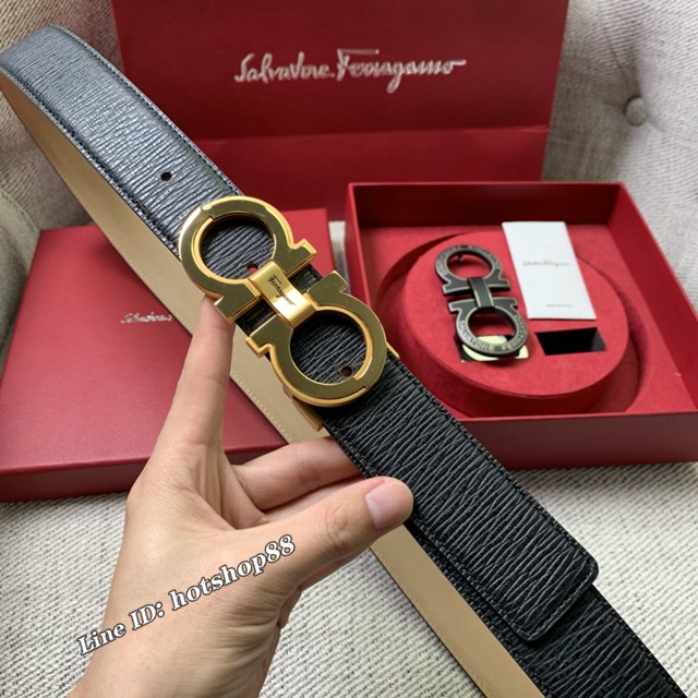 菲拉格慕男女士皮帶 Ferragamo雙扣高端禮盒腰帶  jjp2110